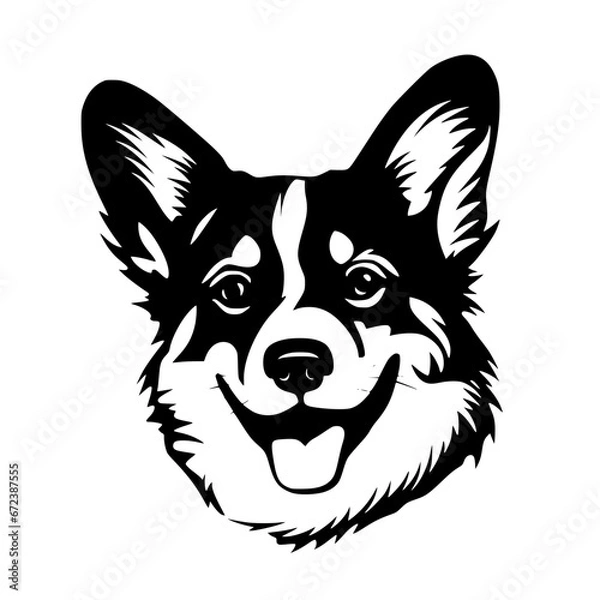 Fototapeta corgi vector