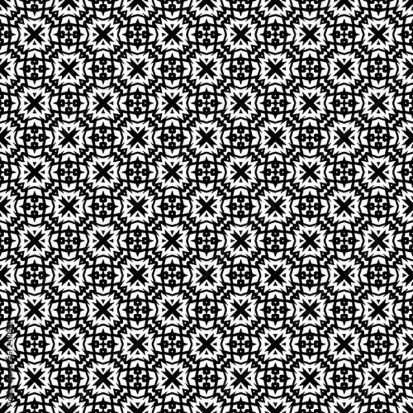 Fototapeta Black seamless abstract pattern. Overlay for background and backdrop. Ornamental design. PNG graphic illustration with transparent background.