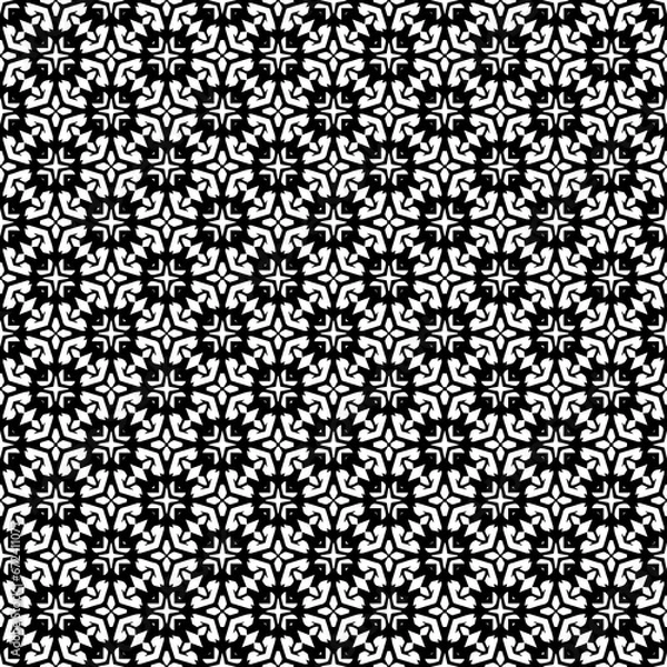 Fototapeta Black seamless abstract pattern. Overlay for background and backdrop. Ornamental design. PNG graphic illustration with transparent background.