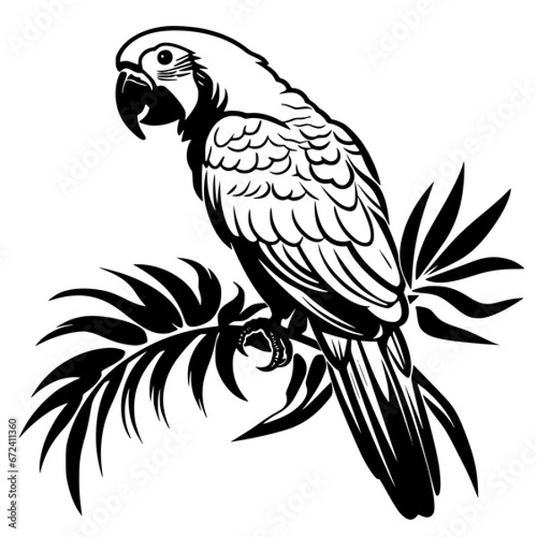 Obraz parrot vector