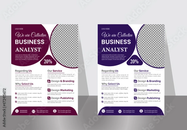 Fototapeta Modern and Colorful Business Flyer Design Template.