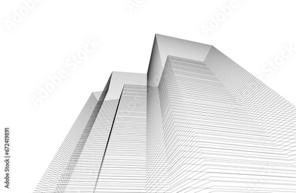 Obraz Architecture background vector 3d illustration