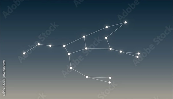 Obraz constellation Ursa Major, vector