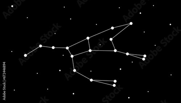 Obraz constellation Ursa Major, vector