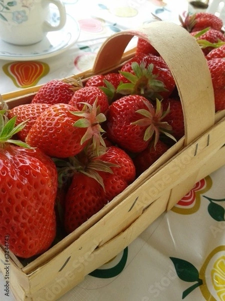 Obraz Erdbeeren im Korb