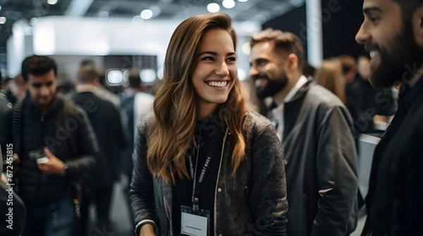 Fototapeta Event planners organizing an international conference