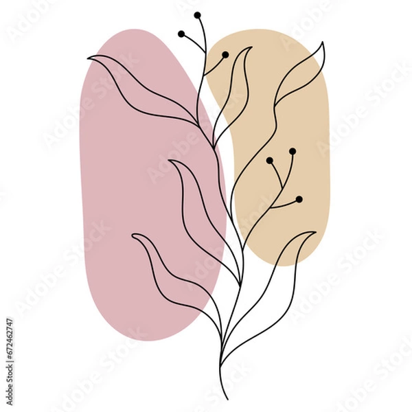 Obraz Abstract Floral Line Pastel