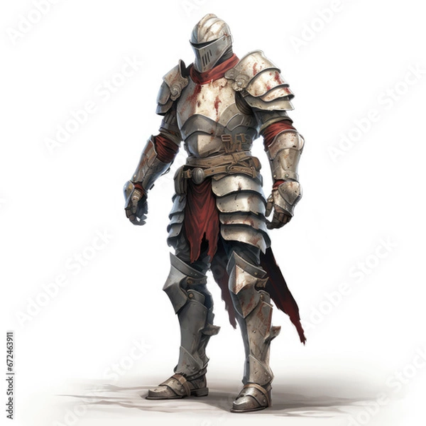 Fototapeta Digital Knight in Serene Light
 , Medieval Fantasy RPG Illustration