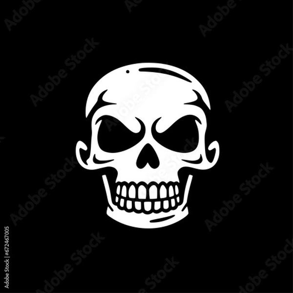 Obraz Skull | Minimalist and Simple Silhouette - Vector illustration