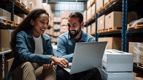 Obraz E-commerce experts optimizing online sales funnels