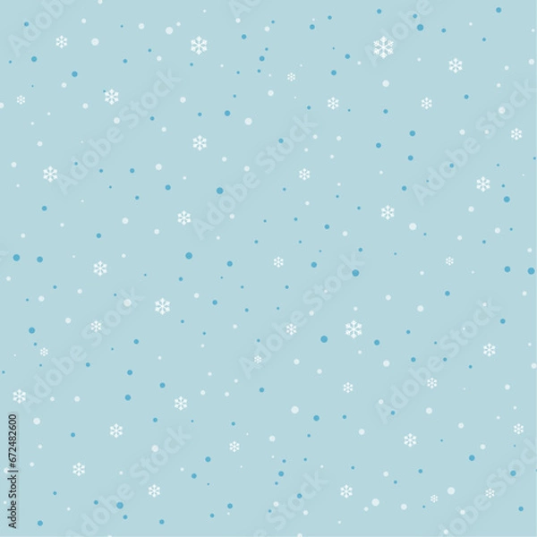 Obraz Winter background with snowflakes. Vector illustration