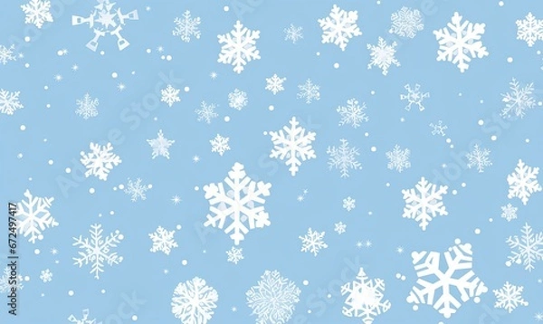 Fototapeta Snowflakes on while background