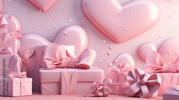 Obraz お祝い バルーン ピンク 可愛い