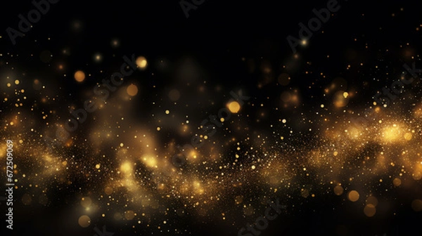 Obraz yellow_light_dust_particles キラキラ ゴールド