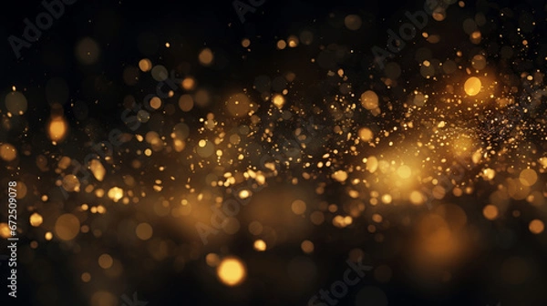 Obraz yellow_light_dust_particles キラキラ ゴールド