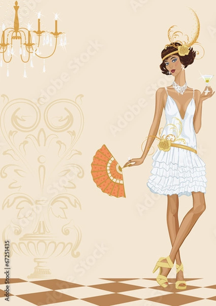 Fototapeta Woman in style of the twenties