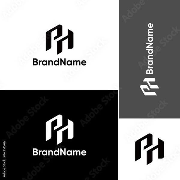 Obraz Letter PH, HP, PHP Logo Concept