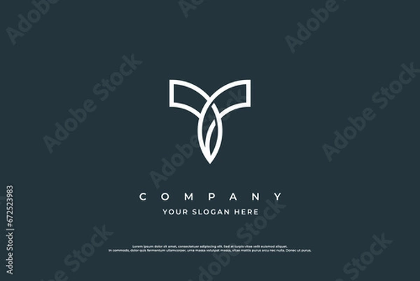 Obraz Stylish Letter Y Logo Design Vector Template