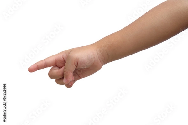 Fototapeta Kid hand  point