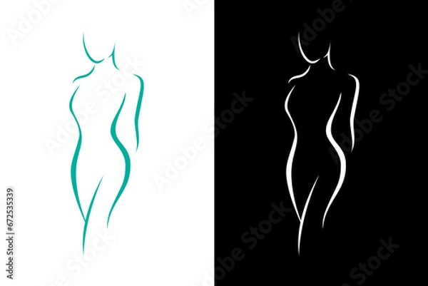 Obraz beautiful body logo in abstract shape