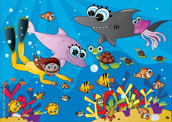 Obraz podwodny świat ocean