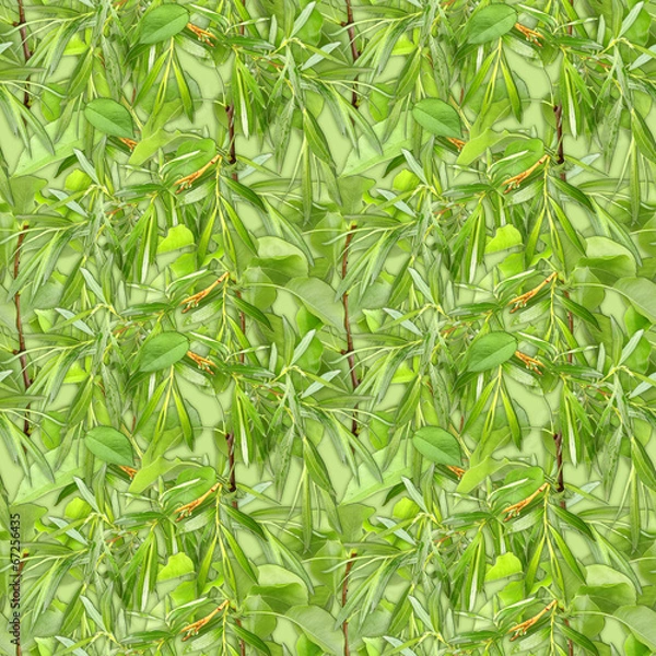 Obraz Camouflage seamless background with natural foliage