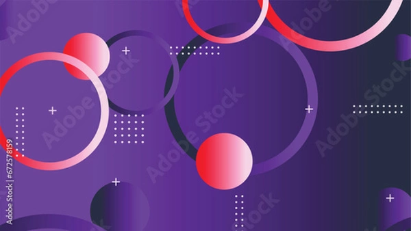 Obraz Abstract minimal gradient geometric circle background