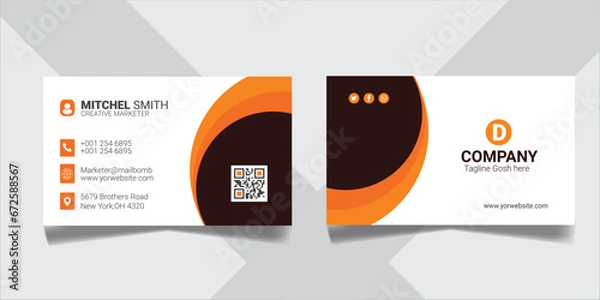 Obraz modern business card template