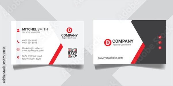 Obraz business card, visiting card template,
