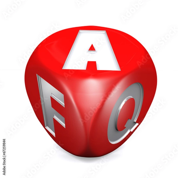 Fototapeta Frequently asked questions dice