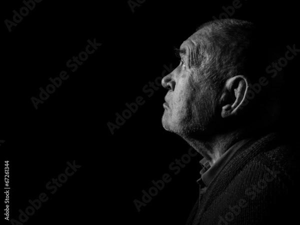 Obraz old senior praying