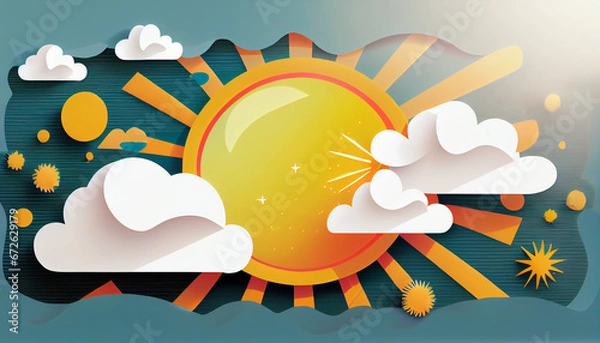 Obraz Clouds and Sun