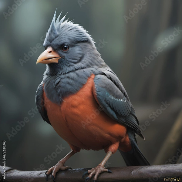 Fototapeta Kingfisher bird illustration 