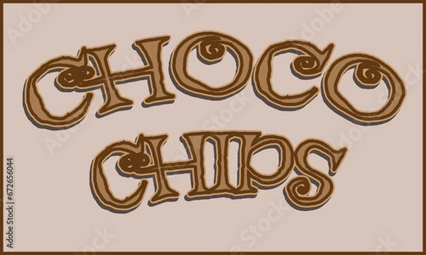 Obraz CHOCO text effect