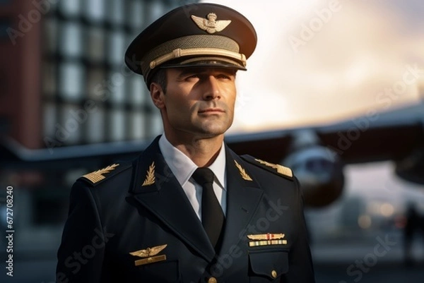 Fototapeta portrait of a pilot