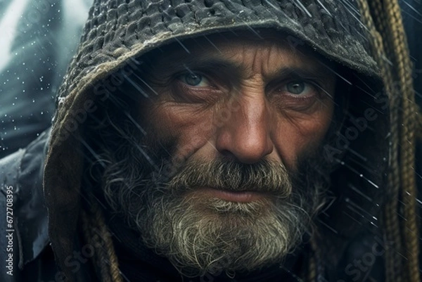 Fototapeta portrait of a fisherman