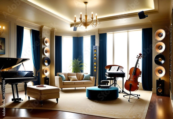 Obraz music room,Generative AI