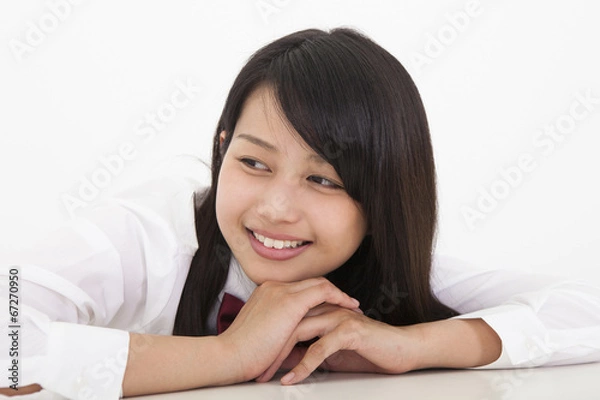 Fototapeta 考える高校生