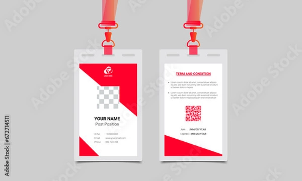 Obraz Student Id Card Design