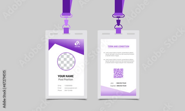 Obraz Student Id Card Design
