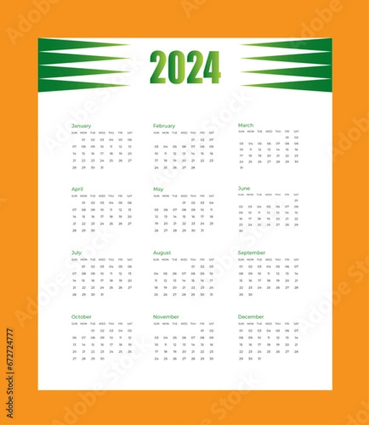 Obraz Calendar design 2024