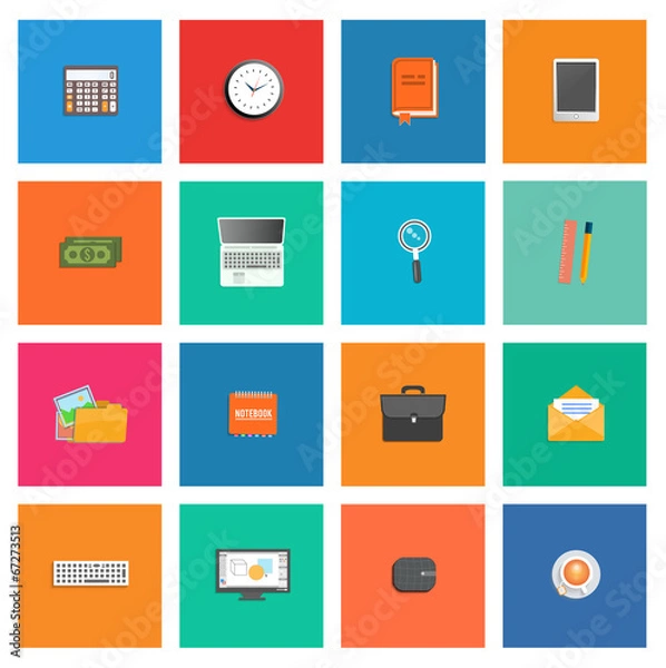 Fototapeta Set of various financial service items