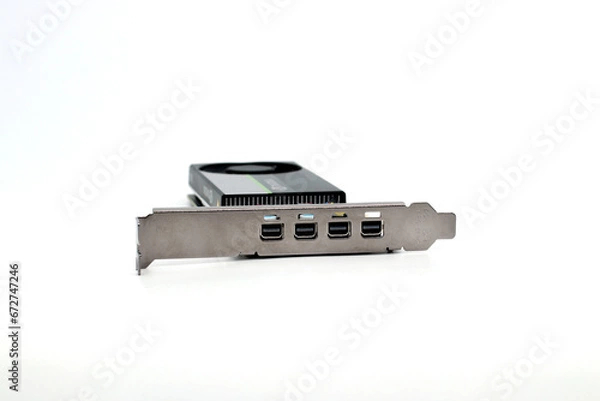 Obraz Graphics card and outputs designed for computer workstations