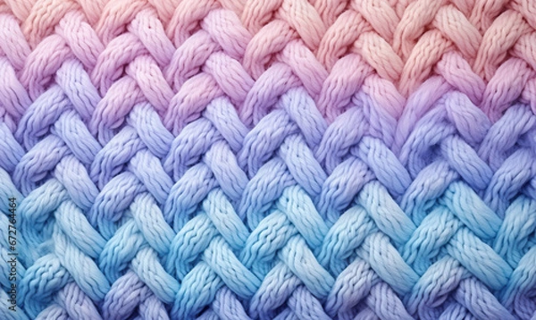 Fototapeta Abstract colored background with large knitted texture.