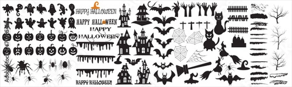 Fototapeta Halloween icon vector Collection.