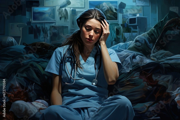 Obraz Stressed Nurse