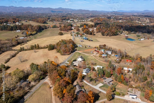 Fototapeta drone fall mountain views