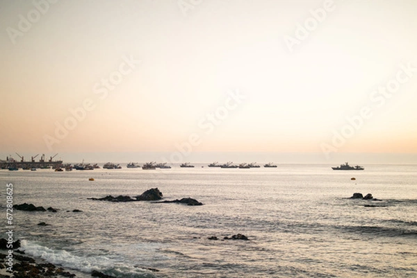 Fototapeta sunset on the beach