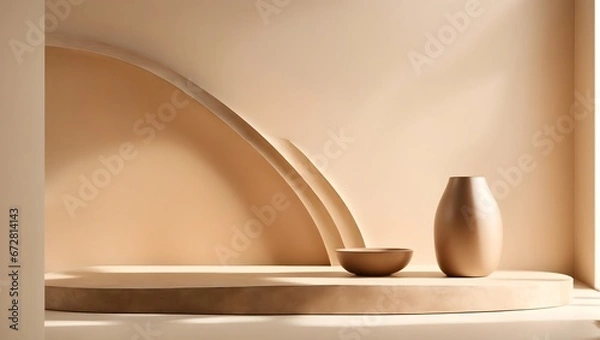 Fototapeta Background for cosmetic product branding, identity and packaging. Generative AI.	