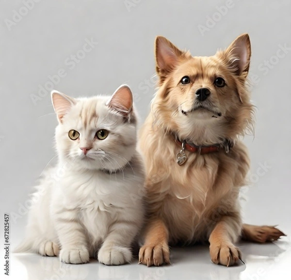 Fototapeta dog and cat